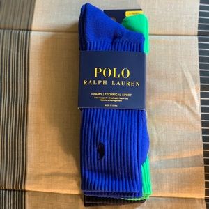 3 pair tech sport socks by Polo Ralph Lauren